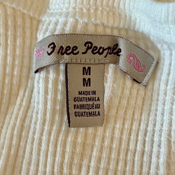 Free People Santa Clara Thermal Top in Alabaster (cream) Medium NEW with tags - Picture 3 of 9